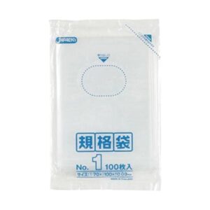規格袋 1号100枚入03LLD透明 K01 【(200袋×5ケース)合計1000袋セット】 38-446