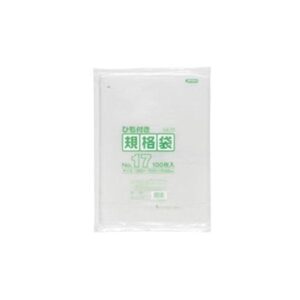 規格袋ひも付 17号100枚入03LLD透明 LK17 【(15袋×5ケース)合計75袋セット】 38-474
