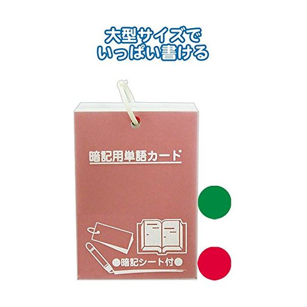 暗記シート付プラ表紙単語カード(大)103×75mm カラーアソート/指定不可 【10個セット】 32-266