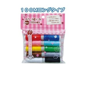 カラフルカラー縫い糸10本入100m40/2 【12個セット】 23-392