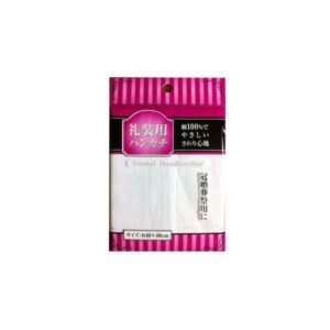 綿100礼装用ハンカチ(織柄・40×40cm) 【12個セット】 25-285