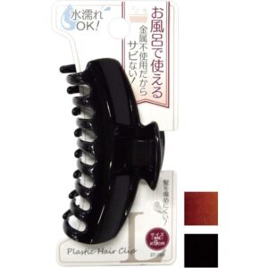 金属不使用でお風呂でも使えるヘアクリップ(大) カラーアソート/指定不可 【12個セット】 27-285