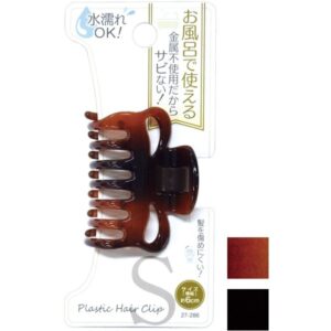 金属不使用でお風呂でも使えるヘアクリップ(小) カラーアソート/指定不可 【12個セット】 27-286