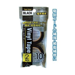 電気絶縁ビニールテープ黒(10m×2巻入) 【12個セット】 29-546