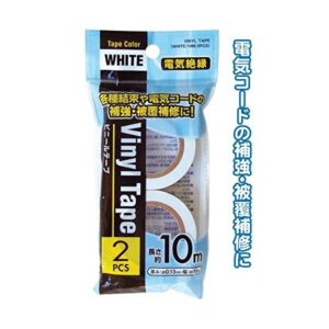 電気絶縁ビニールテープ白(10m×2巻入) 【12個セット】 29-547