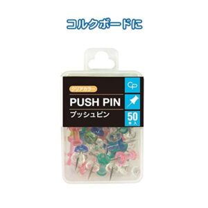 クリアカラープッシュピン(50P) 【12個セット】 32-315