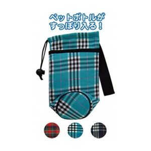 581チェック柄ボトルケース(500ml) カラーアソート/指定不可 【12個セット】 34-581