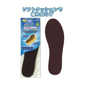 穴あきでムレ難い!綿混ソフトクッションインソール男性用 【12個セット】 40-638
