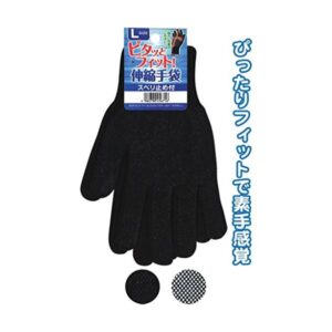ピタッとフィット!伸縮手袋スベリ止め付L カラーアソート/指定不可 【12個セット】 45-671