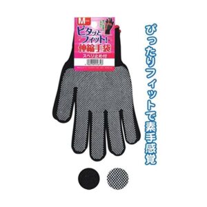 ピタッとフィット!伸縮手袋スベリ止め付M カラーアソート/指定不可 【12個セット】 45-672