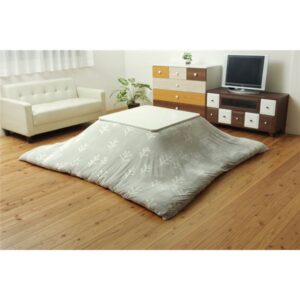 北欧調 こたつ布団カバー 【長方形 グレー 約195×245cm】 洗える ファスナー付き フランネル 〔リビング ダイニング〕【代引不可】