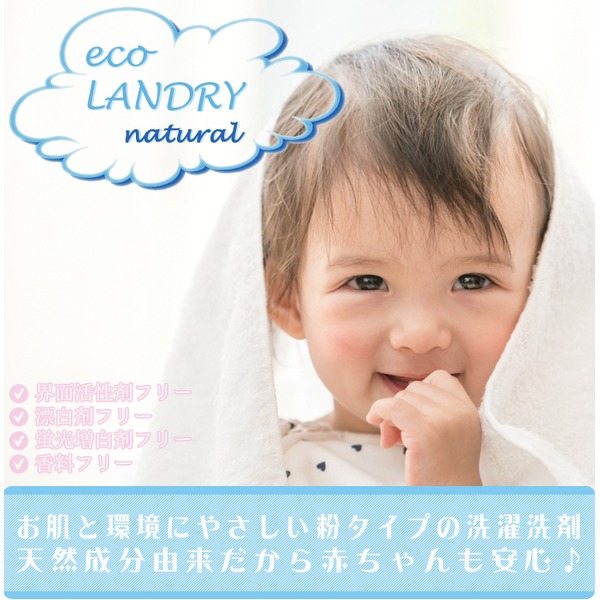 パウデオエコランドリーサーティーン/洗濯洗剤 【粉末】 界面活性剤・漂白剤・香料不使用 - 画像 (2)