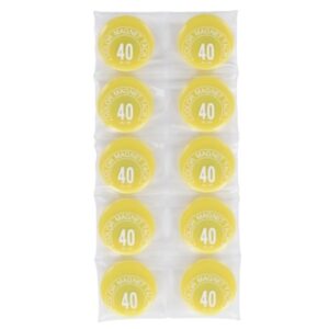 (業務用50セット) ミツヤ カラーマグネット MR-40 黄 40mm 10個
