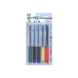 (業務用5セット) TRAD ホビーヤスリ/作業工具 【5本組×5セット】 硬質樹脂グリップ TF-25 〔DIY用品/趣味/金工作業〕