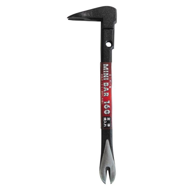(業務用5個セット) H&H ミニバール/梃子 【全長:160mm】 全体焼入れ HMB-160 〔DIY用品/大工道具〕
