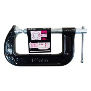 (業務用5個セット) H&H C型クランプ/シャコ万力 【最大口開き:100mm】 鋳物製 HIC-100 〔DIY用品/大工道具〕