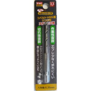 (業務用10個セット) TRAD 六角軸ショートコバルトドリル/先端工具 【ステンレス用】 穴径:3.5mm TCD-3.5 〔DIY/大工道具〕