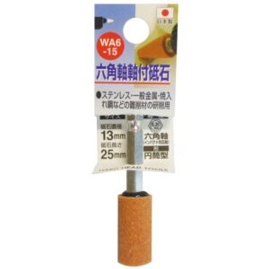(業務用10個セット) H&H 六角軸軸付き砥石/先端工具 【円筒型】 インパクトドライバー対応 日本製 WA6-15 13×25