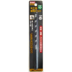 (業務用5個セット) TRAD 木工用兼用ビット/先端工具 【穴径:6mm】 インパクト12V対応 TWK-6.0 〔DIY用品/大工道具〕