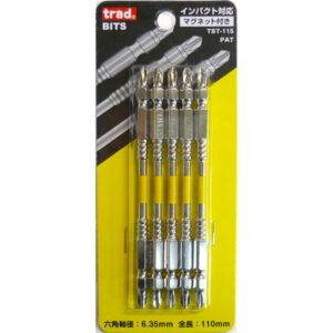 (業務用2セット) TRAD スリムトーションビット/先端工具 【5本入り×2セット】 +2×110mm TST-115 〔DIY用品/大工道具〕