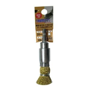 (業務用3個セット) H＆H 六角軸筒型ブラシ/先端工具 【研磨仕上げ用/20mm】 真鍮 日本製 BEB-20 〔DIY用品/大工道具〕