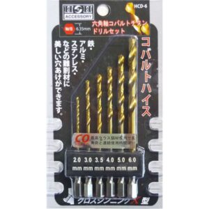 (業務用3セット) H&H 六角軸コバルトドリルセット/先端工具 【6個入り×3セット】 ステンレス対応 HCD-6 〔DIY用品/大工道具〕