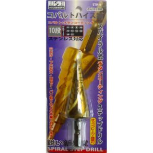H＆H コバルトステップドリル/先端工具 【STP-9 10段】 4～22mmサイズ 〔DIY用品/業務用/大工道具/DIY用品〕
