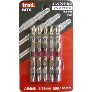 (業務用25セット) TRAD スリムトーションビット/先端工具 【5本入り×25セット】 +2×65mm TST-655 〔DIY用品/大工道具〕
