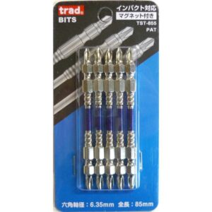 (業務用15セット) TRAD スリムトーションビット/先端工具 【5本入り×15セット】 +2×85mm TST-855 〔DIY用品/大工道具〕