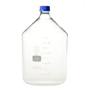 【柴田科学】ねじ口びん(メジュームびん) 青キャップ付 10L 017200-10000