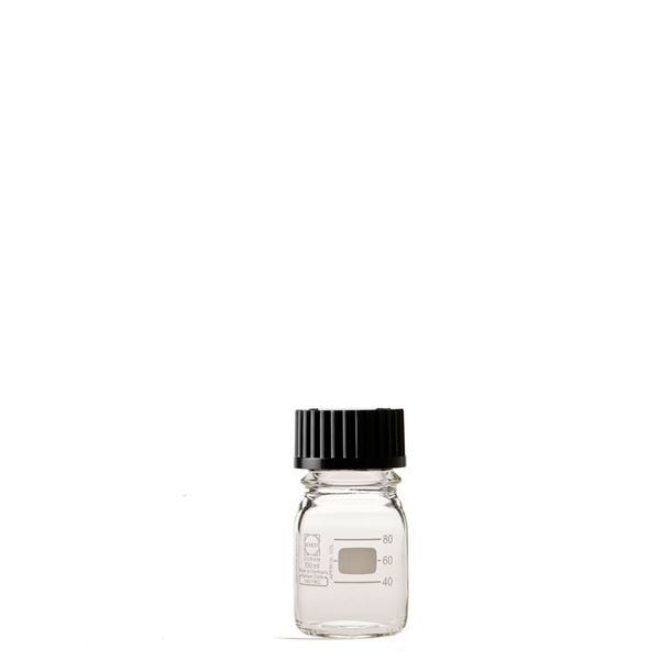【柴田科学】ねじ口びん(メジュームびん) 黒キャップ付 100mL【10個】 017200-1002A