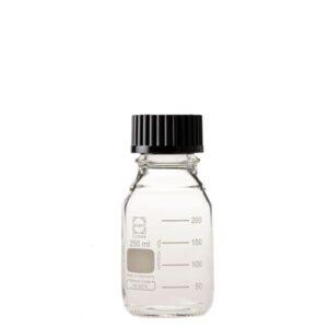 【柴田科学】ねじ口びん(メジュームびん) 黒キャップ付 250mL【10個】 017200-2502A