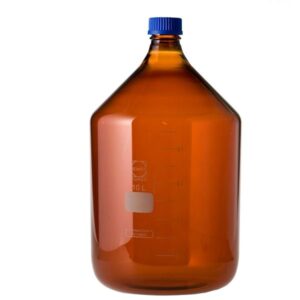 【柴田科学】ねじ口びん(メジュームびん) 茶褐色 青キャップ付 10L 017210-10000