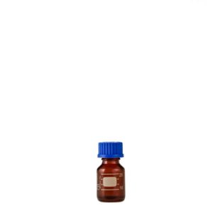 【柴田科学】ねじ口びん(メジュームびん) 茶褐色 青キャップ付 25mL【10個】 017210-25A