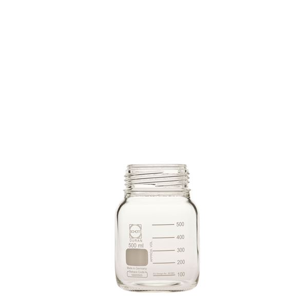 【柴田科学】ねじ口びん 広口 びんのみ 500mL【10個】 017250-5005A