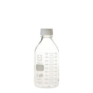 【柴田科学】プレミアムボトル(メジュームびん) 白キャップ付 1L【10個】 017260-1000A
