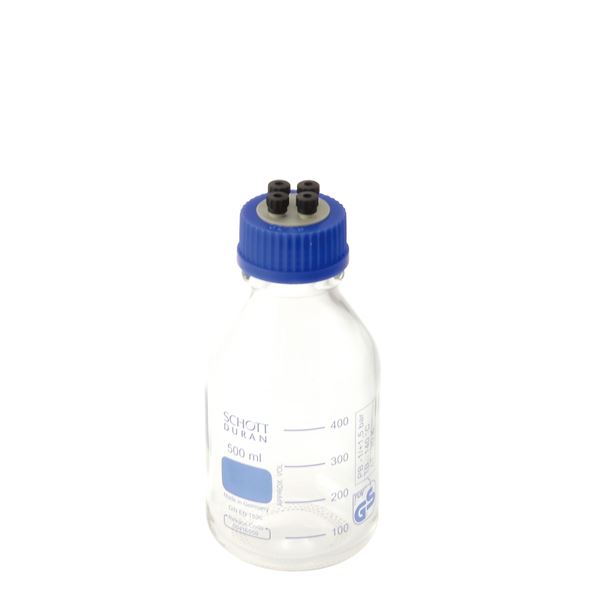 【柴田科学】HPLCねじ口びん 4ポートキャップ付 500mL【2個】 017270-500A