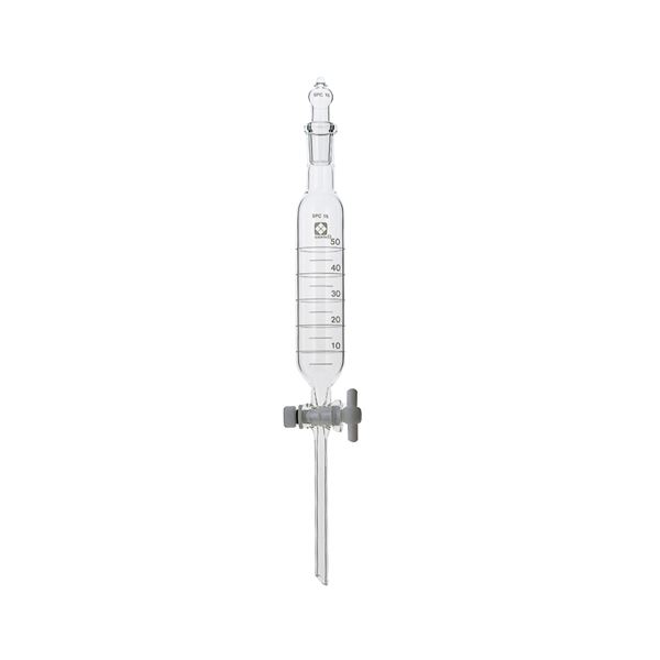 【柴田科学】分液ロート 円筒形 PTFEコック付 目盛付 50mL 030250-50