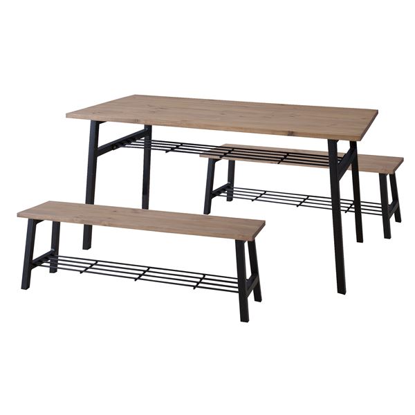 ベンチ ダイニングベンチ 幅120cm 木製 リビング ダイニング インテリア家具 店舗 備品 什器 - 画像 (3)