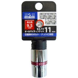 (業務用10個セット) H&H オールマイティーディープソケット/作業工具 【差込角:9.5mm】 サイズ:11 S3-11L