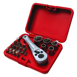 TRAD ソケット&ビットセット/作業工具 【20個入り】 5種ナット対応 アルミ軽量ケース LT20 〔DIY用品 工作 趣味〕