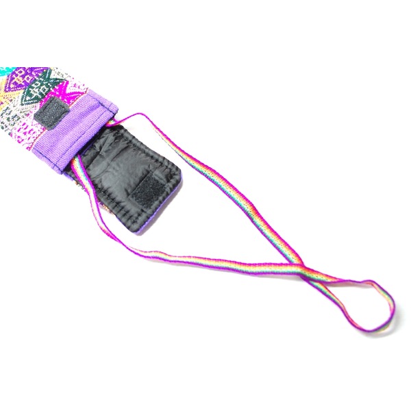 【QUENA SOFT CASE PURPLE AGUAYO】民族楽器ケーナ用の布・ソフトケース アンデス織物のアワイヨ柄 パープル(紫)★ペルー製 - 画像 (5)
