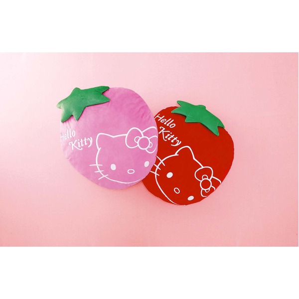 HeLLo Kitty ハローキティ ストロベリークッション【Lサイズ/ピンク】 ベルボア生地使用 - 画像 (3)