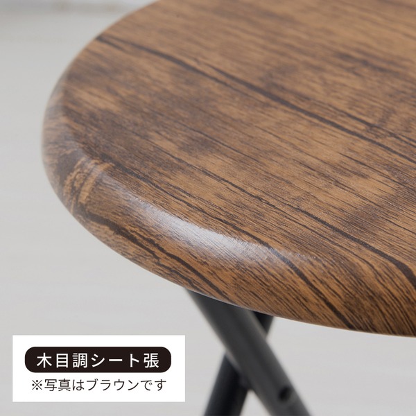 【6脚セット】ヴィンテージチェア(ブラウン/茶) 折りたたみ椅子/カウンターチェア/スチール/イス/背もたれ付/コンパクト/スリム/キッチン/パイプイス/モダン/レトロ/カフェ/木目/木/業務用/完成品/NK-111 - 画像 (4)