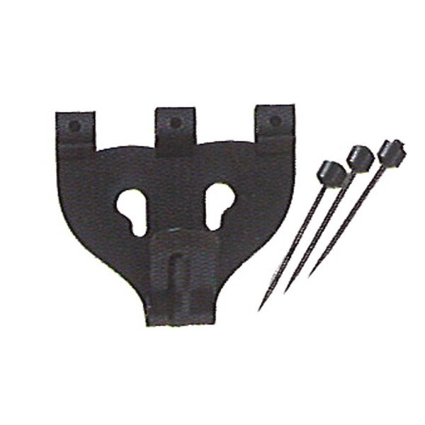 【5個セット】 壁掛け用金具/額吊り金具 【合板・木壁・石こうボード用 5kgまで】 ブラック 3本針フック 3011-3 - 画像 (2)