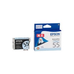 【業務用5セット】【純正品】 EPSON エプソン インクカートリッジ/トナーカートリッジ 【ICLC55 LC ライトシアン】 ×5セット