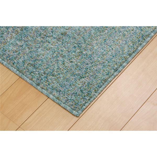 ラグマット/絨毯 【3畳 ミックスカラー ブルー 約190×240cm】 日本製 抗菌 防臭 防ダニ タフト 床暖房対応 〔リビング〕【代引不可】 - 画像 (5)