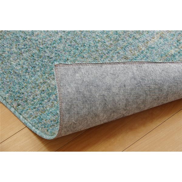 ラグマット/絨毯 【3畳 ミックスカラー ブルー 約190×240cm】 日本製 抗菌 防臭 防ダニ タフト 床暖房対応 〔リビング〕【代引不可】 - 画像 (6)