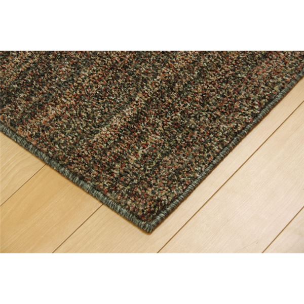 ラグマット/絨毯 【3畳 ミックスカラー グリーン 約190×240cm】 日本製 抗菌 防臭 防ダニ タフト 床暖房対応 〔リビング〕【代引不可】 - 画像 (5)