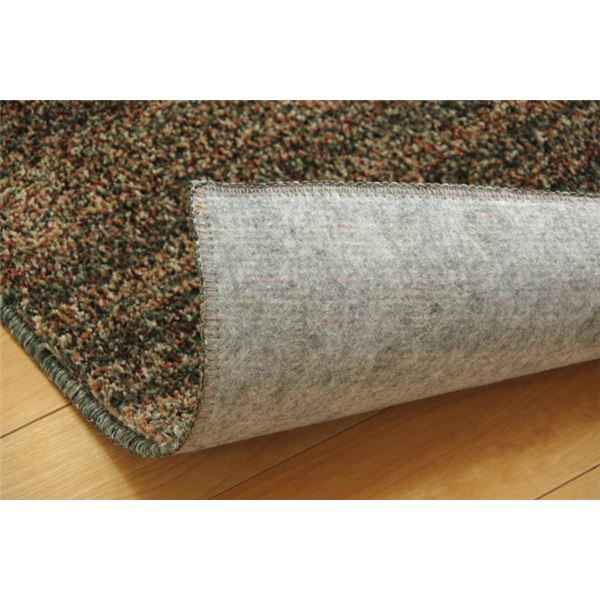 ラグマット/絨毯 【3畳 ミックスカラー グリーン 約190×240cm】 日本製 抗菌 防臭 防ダニ タフト 床暖房対応 〔リビング〕【代引不可】 - 画像 (6)